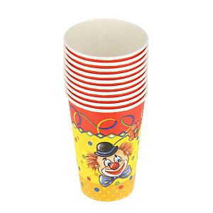 Набор одноразовых стаканов Клоун Pap Star, 200мл, 10 шт. 000000000001142463