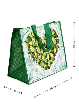 Сумка шоппер 40х32х21см сердце полипропилен 000000000001227595