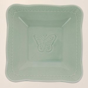 Салатник 700мл/16см ф.квадратКружево светло-зеленоеSHD-012G 000000000001180991