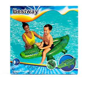 Крокодил надувной 152х71см BESTWAY + ремонтная заплата для детей старше 3 лет 000000000001215638