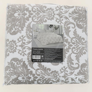 Покрывало 200х240см DE'NASTIA Византия 3слоя коричневое жаккард 55%хлопок 45%полиэстер 000000000001206842