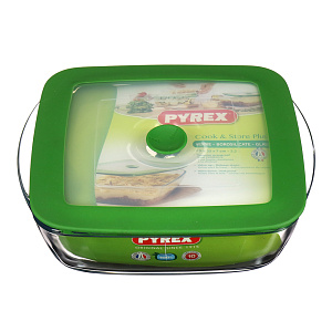 Квадратная форма для запекания с крышкой Pyrex 4 в 1, 25x22x7 см, 2.2л 000000000001142226