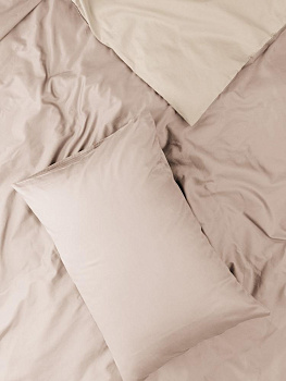Пододеяльник 175x210см DE'NASTIA NEW сатин 2х-сторонний молочный/бежевый хлопок 000000000001215771