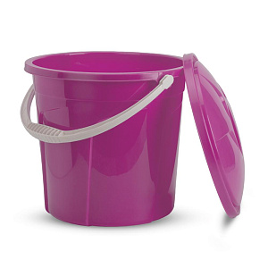 Ведро 10л с крышкой в ассортименте полиэтилен 000000000001226278