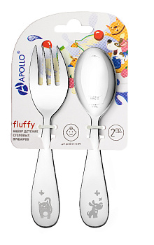 Набор детских столовых приборов Apollo Fluffy, 2 предмета 000000000001163086