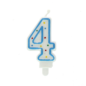 Свеча для торта цифра 4 Rio Fackelmann 000000000001128112