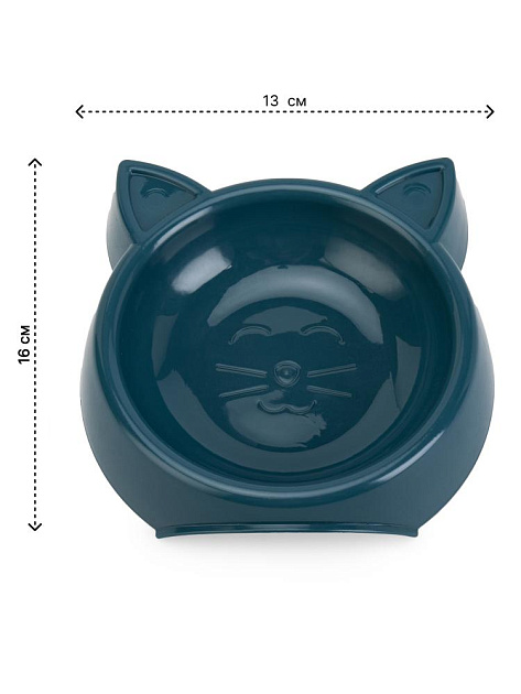 Миска для животных 16х13см одинарная КИТТИ полипропилен 000000000001229122
