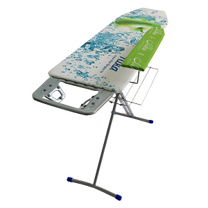 Доска гладильная 122,5х34,5см НИКА 3+. Подставка под утюг. Съемный подрукавник. Розетка. Полка для белья. Гладильная поверхность-фанера чехол-хлопок 000000000001014229