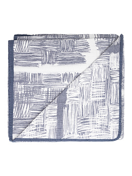 Покрывало 200x240см DE'NASTIA штрихи 3слоя синее жаккард 55%хлопок 45%полиэстер 000000000001207692