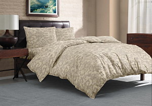 Комплект постельного белья 1,5сп LUCKY (пододеяльник 145х215см, простынь 150х220см, наволочки 70х70см-1шт) Узор с вензелями поплин хлопок 100% 000000000001218247