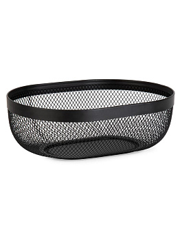 Ваза для фруктов 30,5х22х10см овал черный железо 000000000001227948