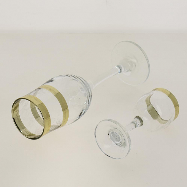 Набор 12 предметов ПРОМСИЗ Лоза (шампанское + водка) стекло 000000000001190643