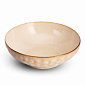 Салатник 20см бежевый глазурованная керамика