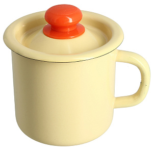 Кружка 1л СИБИРСКИЕ ТОВАРЫ с крышкой палевый эмалированная сталь 000000000001152167