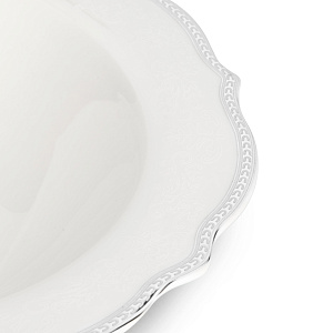 Салатник 25см Stephanie с перламутром серебро фарфор 000000000001219799