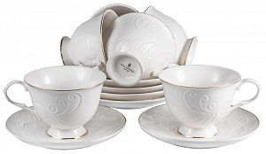 Набор чайный 12 предметов (чашка 220мл-6шт/блюдце-6шт) BALSFORD Грация Евника подарочная упаковка фарфор 000000000001193986