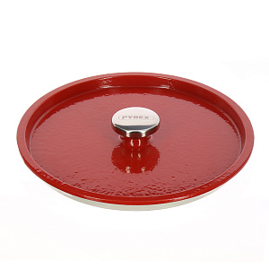 Кастрюля 6,3л 28см PYREX EASYGRIP круглая красная чугун 000000000001142243