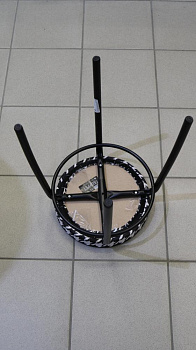 Табурет 34х34х46см НИКА HAUSHALT Гусиная лапка. Круглое сидение. Допустимая нагрузка не более 150кг. Сталь мебельная ткань МДФ пластик 000000000001205067