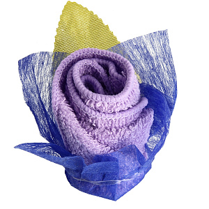 Полотенце Роза на подставке Софти, 20х20 см, хлопок 000000000001151792