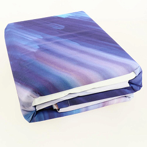 Комплект постельного белья Семейный LUCKY Акварель пододеяльник215х145см-2шт простынь220х240см наволочки50х70см-2шт голубой поплин 100%хлопок 000000000001208101