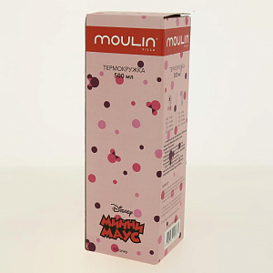 Термокружка 500мл MOULIN VILLA Disney Minnie Mouse розовый нержавеющая сталь 000000000001195829