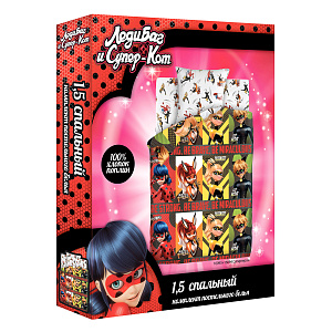 КПБ 1,5сп.LadyBug"Супергерои"поплин,пл105гр,100%хл 000000000001184090