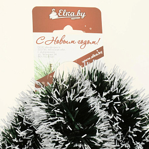 Мишура 2,7х0,07м БИФОРЕС зелено-белая 000000000001209084