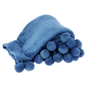 Плед DE'NASTIA Помпон 130х150см 100%Полиэстер T040028 000000000001151785