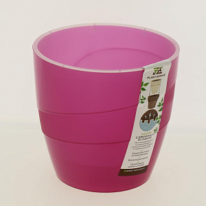 Кашпо/вставка Грация 2,8л D17 H17 прозрачная фуксия 000000000001185605