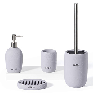 Мыльница DE'NASTIA Лофт серый полирезина 000000000001214831