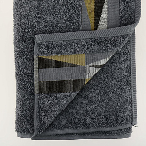 Полотенце 70х130см CLEANELLY BASIC Трианголи махровое плотность 460гр/м серый 100% хлопок ПЦ3501-4477,17-3914 000000000001201421