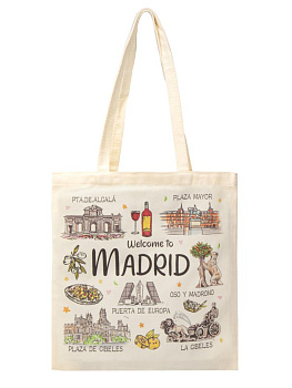 Сумка-шоппер 40х37см с принтом ST полиэстер/хлопок 000000000001227180