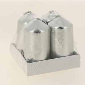 Декоративный Набор  Свеча классическая колонна 3,5*7см. 4шт. (микс)R010701 000000000001196384