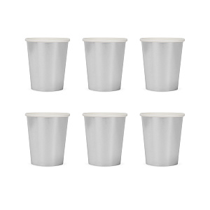 Набор стаканов одноразовых 6шт серебро 000000000001222129