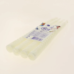 РУСАЛОЧКА Свечи витые 4 штуки белые 073223 000000000001189291