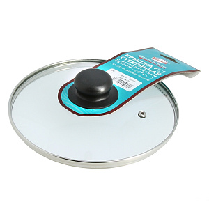 Крышка 20см TIMA металлический обод низкая стекло 000000000001121552