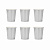 Набор стаканов одноразовых 6шт серебро 000000000001222129