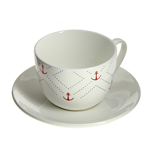 Чайная пара Соната Якорь Кубаньфарфор 000000000001172251