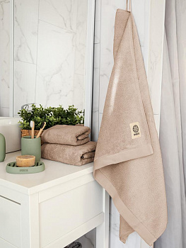 Полотенце 70х130см DE'NASTIA SOFT COLLECTION бежевый хлопок-100% 000000000001216099