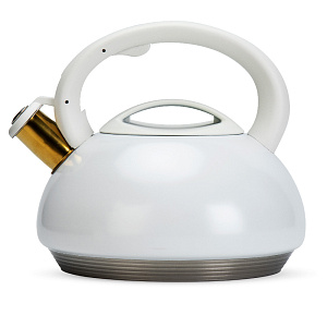 Чайник со свистком 2,8л SWEET HOME белый нержавеющая сталь 000000000001222545