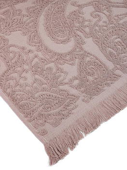 Простыня махровая 150х180см LUCKY Пейсли розовый хлопок 100% 000000000001224655