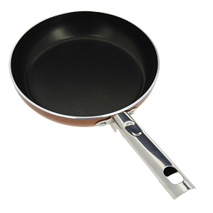 Сковорода 22см с ручкой без крышки антипригарное покрытие медный алюминий 000000000001156956