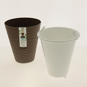 Кашпо Валенсия 2,8 л D17 H20 мокко 000000000001185588