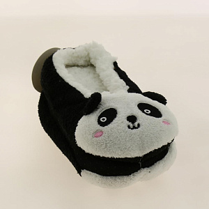 Туфли домашние (тапки) Животные флис черный/белый р.39-40 100%пэ J000056(39-40) 000000000001187760