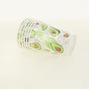 Набор бумажных стаканов 6шт 250мл ND PLAY Авокадо1 000000000001207151