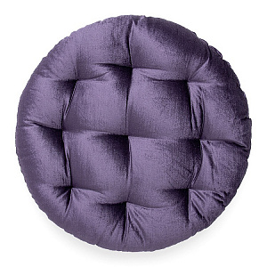 Подушка декоративная D40см DE'NASTIA бархатная универсальная фиолетовый 60%хлопок/40%вискоза P111204 000000000001205574