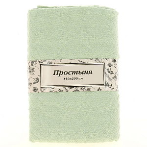 Простыня жаккардовая Миссони 150х200см хлопок100%  зеленый Индия C040009 000000000001190033