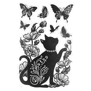 Стикеры c блестками Кокетка Room Decoration 000000000001127350