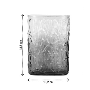 Ваза 18,5см Ice серый стекло 000000000001224016