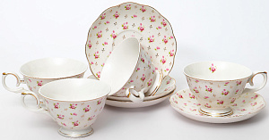 Набор чайный фарфор 8шт (4 чашки 230мл + 4 блюдца) подарочная упаковка Эсмира Balsford 178-43012 000000000001200566